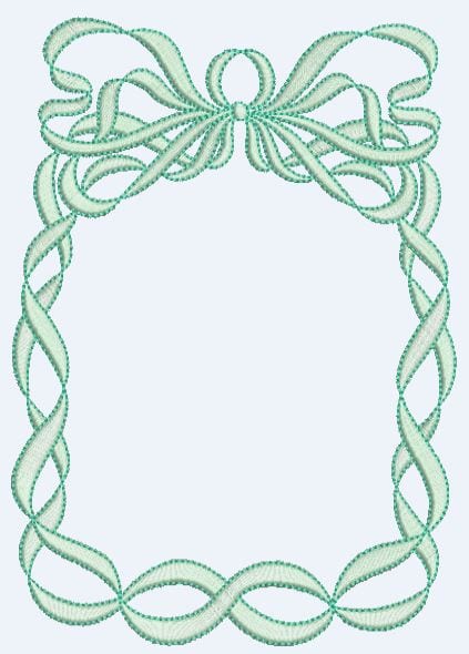 Twisted Ribbon & Bow Square Frame