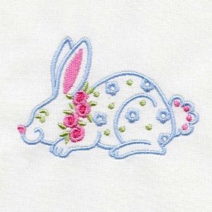 Bunny and Floral Medallion