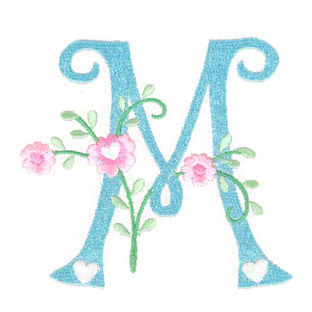 Sweetheart Alphabet Floral Version