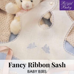 Fancy Ribbon Sash Baby Bibs - Digital Pattern