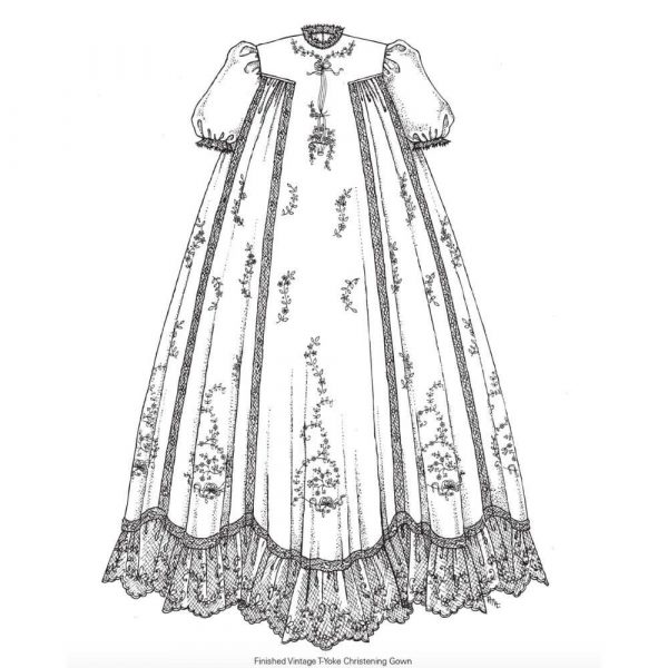 Vintage T-Yoke Christening Gown - Digital Pattern