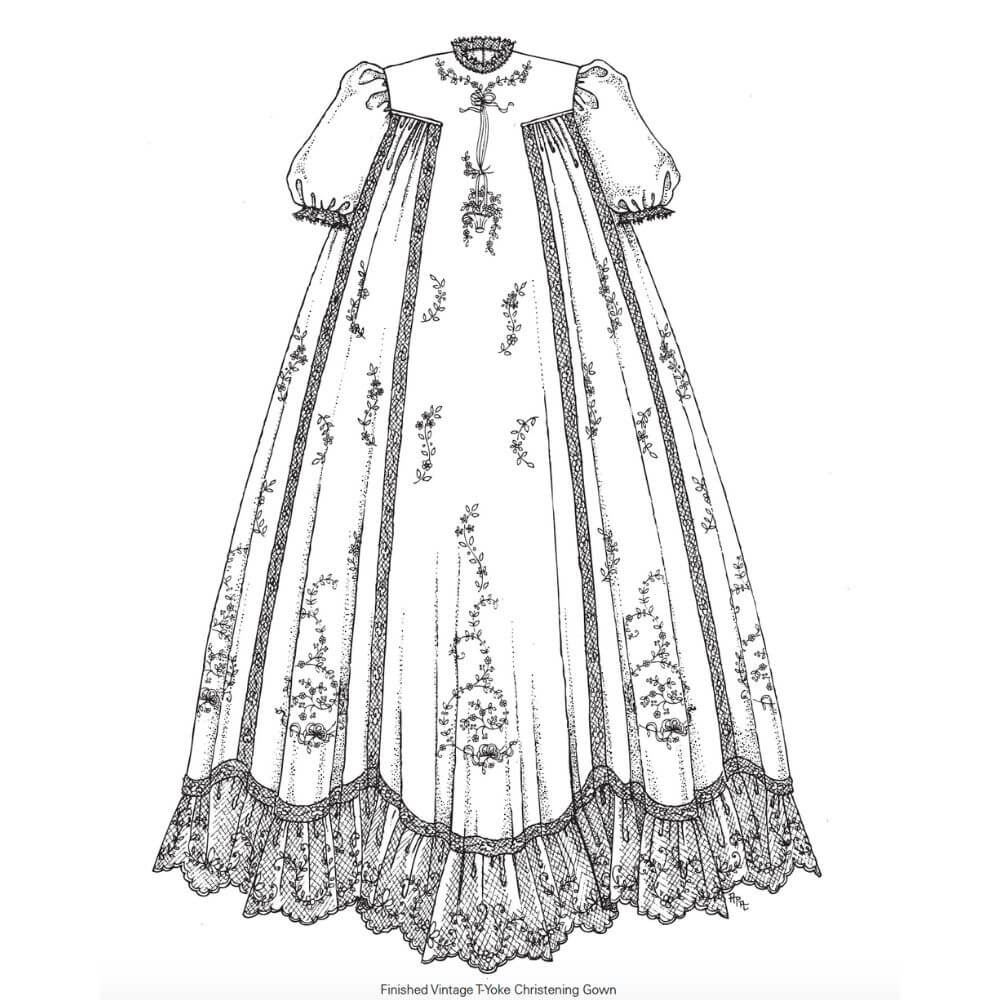 The Old Fashioned Baby Raglan Christening Gowns  Pattern  Childrens  Corner Store