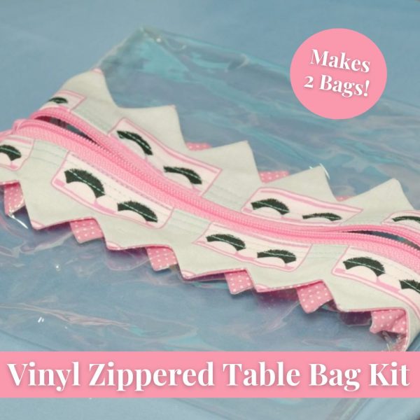 vinyl zippered table bag