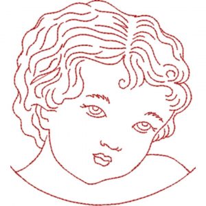 A Child's Face (Redwork Quilt Design)