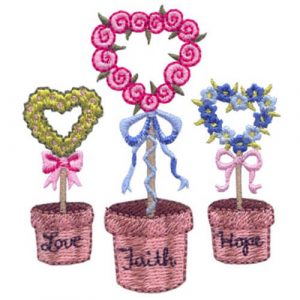 Love, Hope & Faith Flower Pots