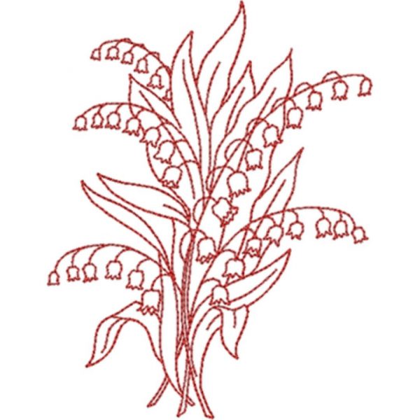 Lily of the Valley (Redwork Quilt Design)