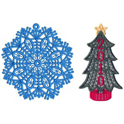 2010 Snowflake and Christmas Tree