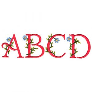 Large Floral Uppercase Alphabet