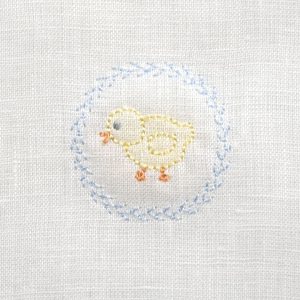 Baby Chicks with Feather-Stitched Circle