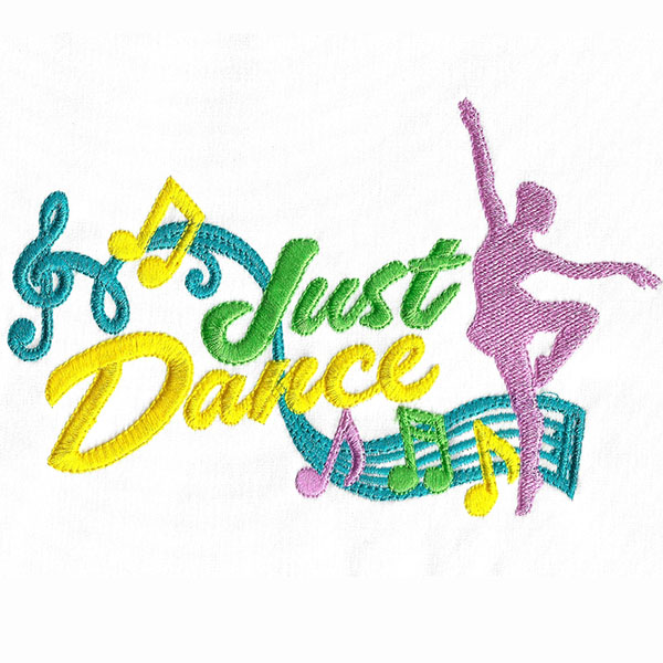 Just Dance embroidery