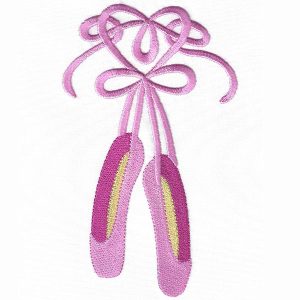 Ballet Shoes embroidery