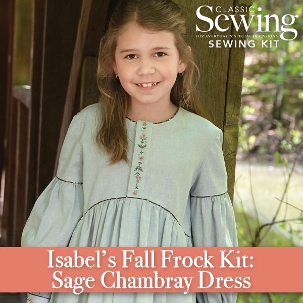 Isabel's Fall Frock Kit Sage Chambray