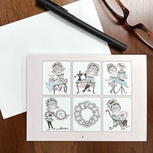 Sewing Girl Note Cards